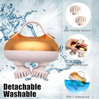 Scalp Massager Hair Growth,Electric Head Massager with 8 Removable Massage Claws Cat Massager(Gold)