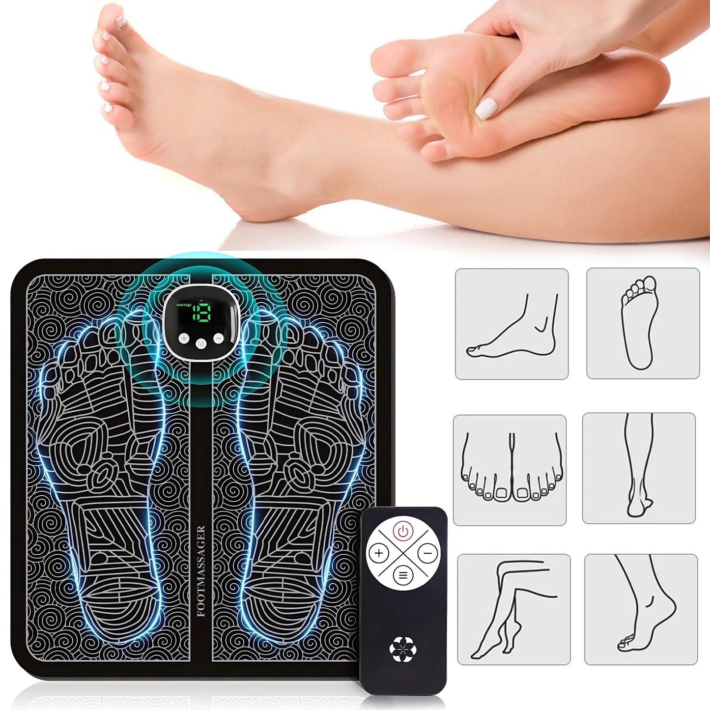 Clearance under 5 Foot Massager for Neuropathy Feet, Whole Body Massager for Neuropathy, Foot Massager for Circulation and Pain Relief, for Those Who Stand and Work All Day